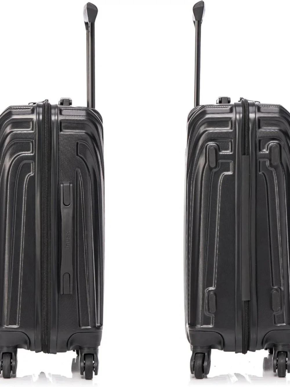 Lightweight 20-Inch Carry-On Hardside Spinner Luggage - Stylish Black Travel Bag